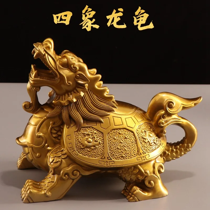 Four Elephants Dragon Turtle Decoration Copper Square God Beast Dragon Turtle Fu Lu Four Ling Dragon-Head Tortoise Pure Copper S
Four Elephants Dragon Turtle Decoration Copper Square God Beast Dragon Turtle Fu Lu Four Ling Dragon-Head Tortoise Pure Copper S
