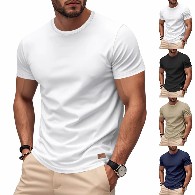 American summer hot-selling men's classic light luxury loose simple quick-drying trend short sleeves spot
American summer hot-selling men's classic light luxury loose simple quick-drying trend short sleeves spot