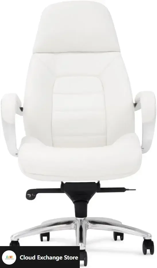 Furniture Gates Genuine Leather Aluminum Base High Back Executive Chair - White
Furniture Gates Genuine Leather Aluminum Base High Back Executive Chair - White