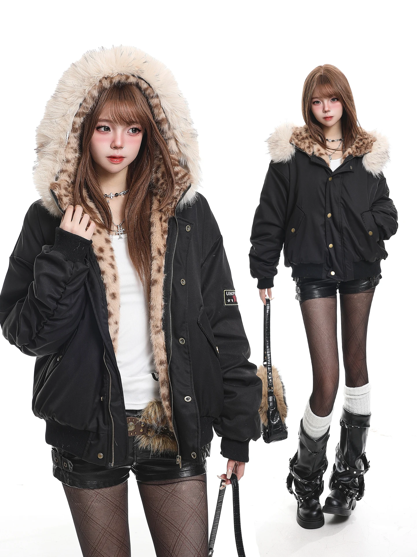 Ретро-куртка в американском стиле с леопардовым принтом, утепленная, из хлопка, для женщин, зимняя, ветрозащитная, для активного отдыха, на молнии
Ретро-куртка в американском стиле с леопардовым принтом, утепленная, из хлопка, для женщин, зимняя, ветрозащитная, для активного отдыха, на молнии