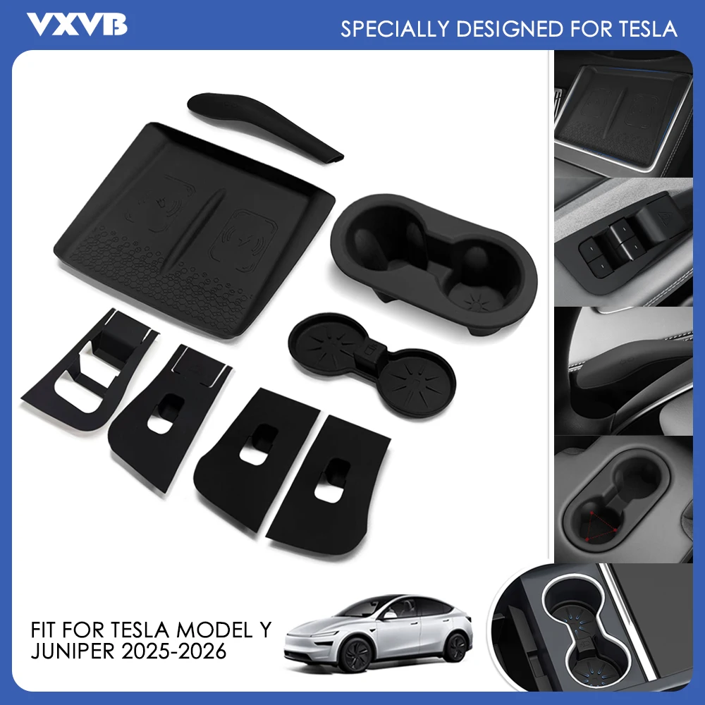 8Pcs Wireless Charging Silicone Pad For TESLA Model Y Launch 2025 2026 Cup Holder Steering Wheel Lever Shift Cover Accessories
8Pcs Wireless Charging Silicone Pad For TESLA Model Y Launch 2025 2026 Cup Holder Steering Wheel Lever Shift Cover Accessories