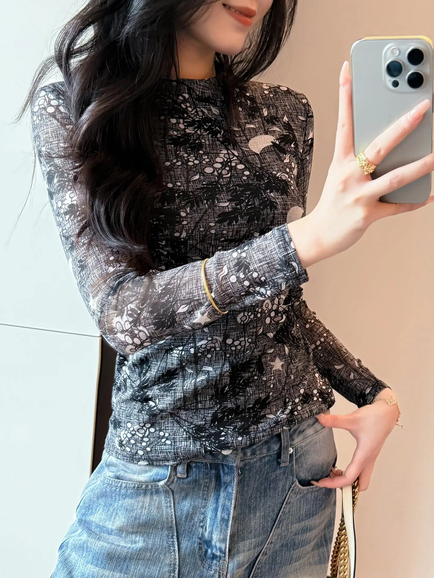 Футболка Ele Long Sve Me, женская внутренняя одежда с высоким воротником, основание irt для поездок на работу, корейский крой с цветочным принтом
Футболка Ele Long Sve Me, женская внутренняя одежда с высоким воротником, основание irt для поездок на работу, корейский крой с цветочным принтом