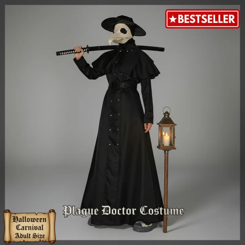 ☆YunCos Plague Doctor Bird Cosplay Costume Medieval Hooded Robe Horror Monk Steampunk Cloak Halloween Adult Set with Lantern St☆
☆YunCos Plague Doctor Bird Cosplay Costume Medieval Hooded Robe Horror Monk Steampunk Cloak Halloween Adult Set with Lantern St☆
