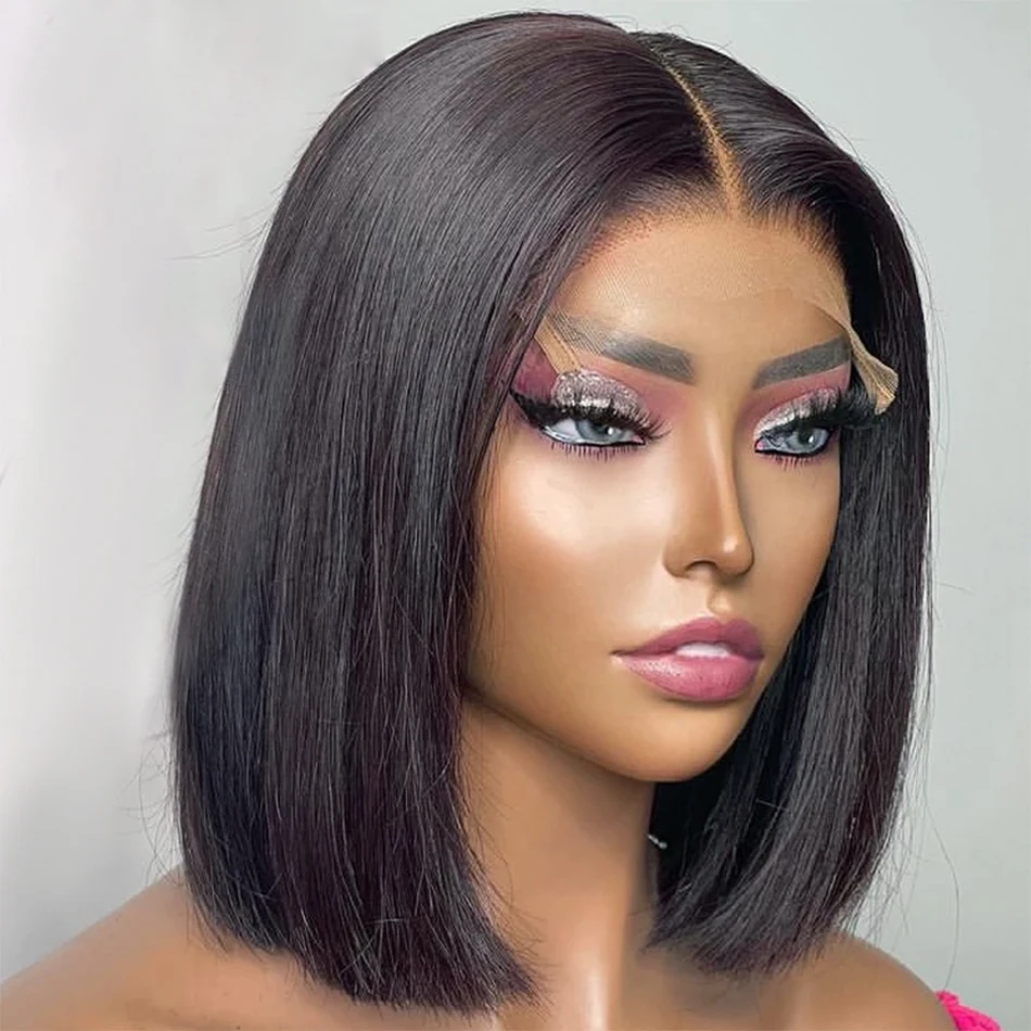 200% 13×6 Lace Frontal Short Bob Wig HD Transparent Lace Human Hair Wigs Pre Plucked Brazilian Remy Hair For Women 13×4 Bob Wig 
200% 13×6 Lace Frontal Short Bob Wig HD Transparent Lace Human Hair Wigs Pre Plucked Brazilian Remy Hair For Women 13×4 Bob Wig