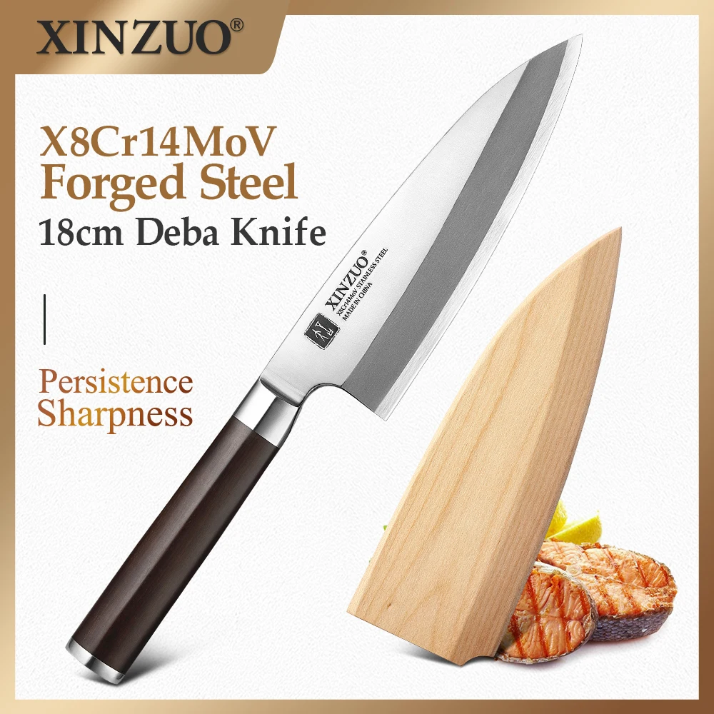 XINZUO 180mm Deba Gyuto Knife X8Cr14MoV Forged Stainless Steel Kitchen Knife Japanese Sashimi Sushi Knife Ebony Handle
XINZUO 180mm Deba Gyuto Knife X8Cr14MoV Forged Stainless Steel Kitchen Knife Japanese Sashimi Sushi Knife Ebony Handle