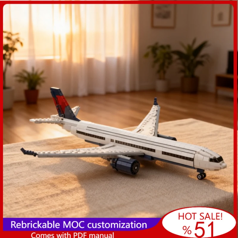New 1722 PCS MOC Customize 1:100 Transportation Series Airbus A330-900neo Airliner Model DIY Creative Assembly of Building Block
New 1722 PCS MOC Customize 1:100 Transportation Series Airbus A330-900neo Airliner Model DIY Creative Assembly of Building Block