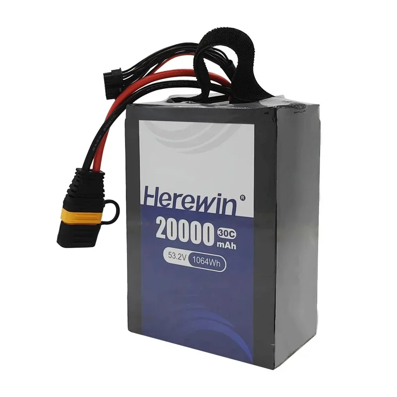 Herewin 20C Fast Charger 14S 20000mAh 53.2V Solid State 320wh/kg 50L Agriculture Lithium Ion Batteries
Herewin 20C Fast Charger 14S 20000mAh 53.2V Solid State 320wh/kg 50L Agriculture Lithium Ion Batteries