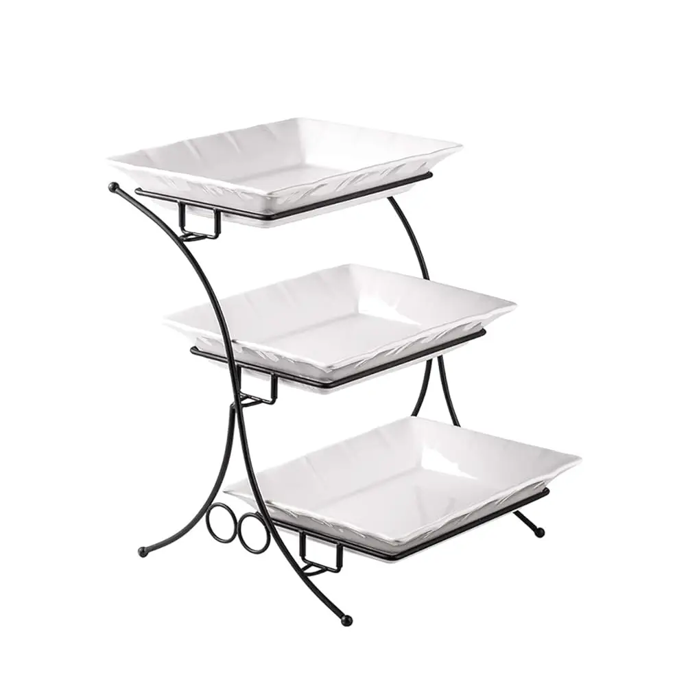 Large Tiered Tray Stand, 3 Tier Serving Tray Porcelain Baking Set With Serving Stand 3 Tier Buffet Server For Fruit, Dessert,
Large Tiered Tray Stand, 3 Tier Serving Tray Porcelain Baking Set With Serving Stand 3 Tier Buffet Server For Fruit, Dessert,