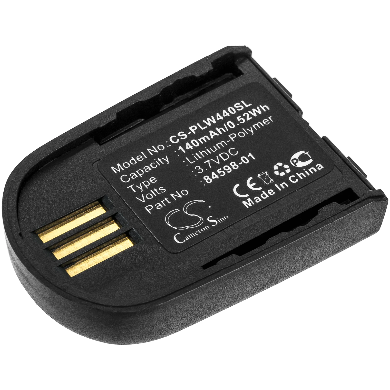 Li-Polymer Wireless Headset Battery for Plantronics, 3.7V, 140mAh, Compatible Models: 86507-01, Savi, Savi 440, WH500A
Li-Polymer Wireless Headset Battery for Plantronics, 3.7V, 140mAh, Compatible Models: 86507-01, Savi, Savi 440, WH500A