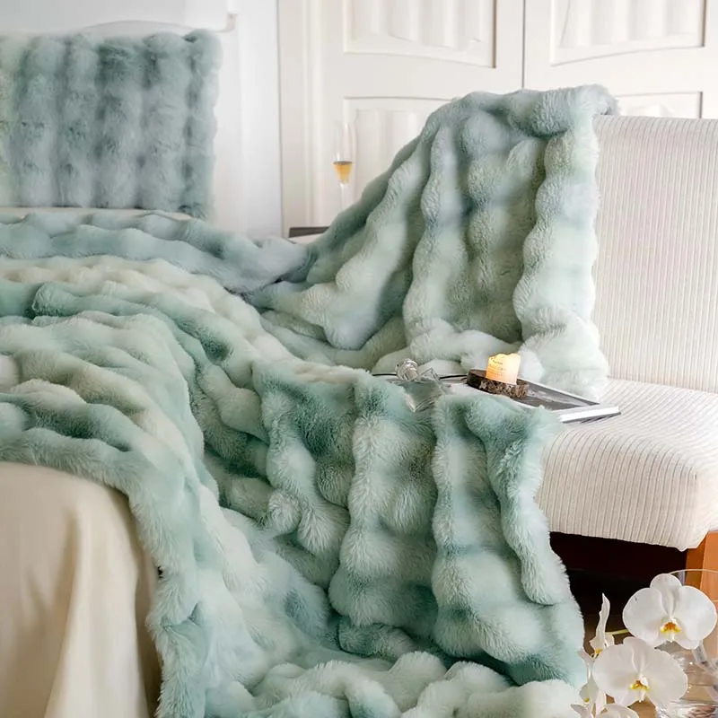 Colorful Bed Throws Blanket Delicate Rabbit Hair Home Linen Soft Warm Quilts Winter Sofa Bed Cover New Year Gift Home Decor Dyed
Colorful Bed Throws Blanket Delicate Rabbit Hair Home Linen Soft Warm Quilts Winter Sofa Bed Cover New Year Gift Home Decor Dyed