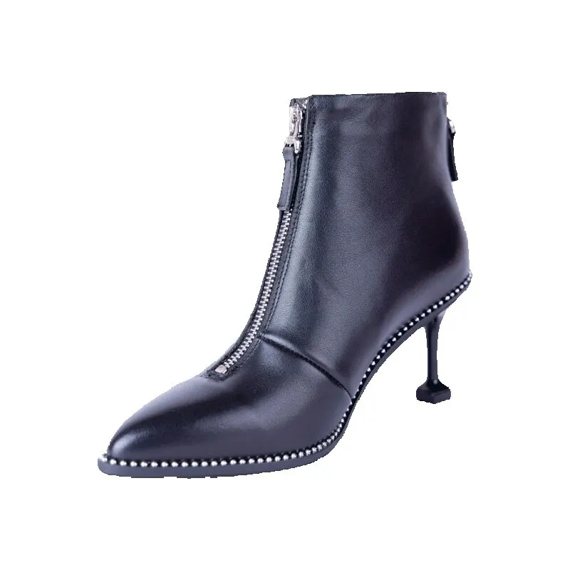 ENMAYER Women Ankle Boots Short Boots Women Pointed Toe Shoes Woman Thick Heels Lace Up Short Plush Med Heels Size 33-40 CR1968
ENMAYER Women Ankle Boots Short Boots Women Pointed Toe Shoes Woman Thick Heels Lace Up Short Plush Med Heels Size 33-40 CR1968