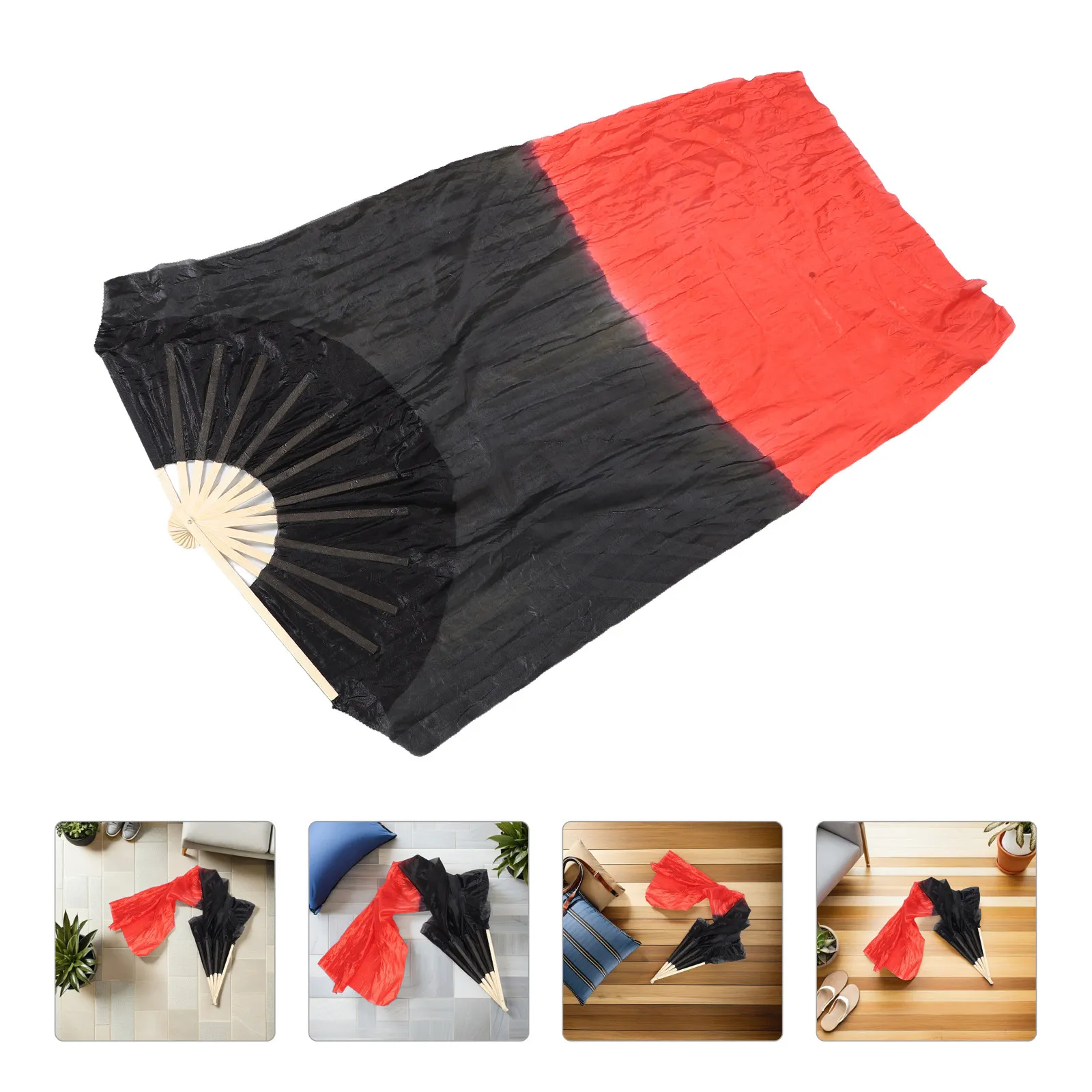 Шелковый веер для восточных танцев, градиентный черно-красный, из искусственного шелка, китайский танцевальный реквизит, длинный веер-вуаль 150 см, ручные вееры для сценических выступлений
Шелковый веер для восточных танцев, градиентный черно-красный, из искусственного шелка, китайский танцевальный реквизит, длинный веер-вуаль 150 см, ручные вееры для сценических выступлений