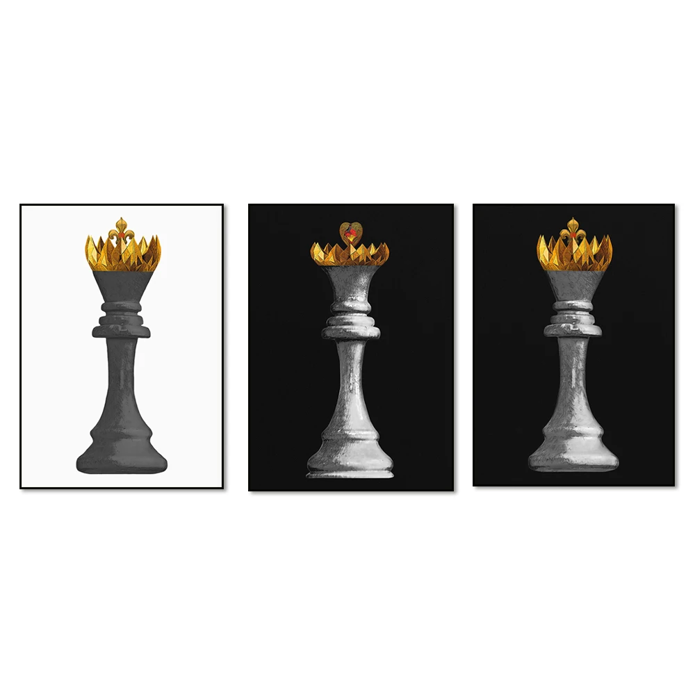 Chess Set King & Queen Board Game Decor | Black Chess Pieces Couple Painting | Canvas Print Wall Art
Chess Set King & Queen Board Game Decor | Black Chess Pieces Couple Painting | Canvas Print Wall Art