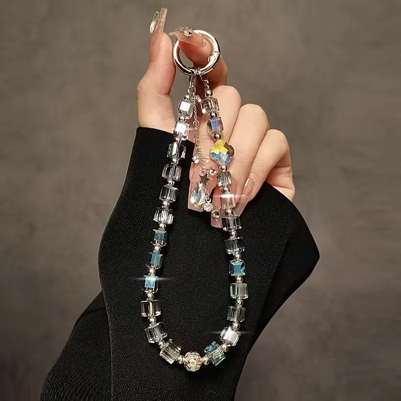 Luxurious High-End Crystal Bead Bracelet Wrist Strap with Phone Case Clip and Keychain Pendant
Luxurious High-End Crystal Bead Bracelet Wrist Strap with Phone Case Clip and Keychain Pendant