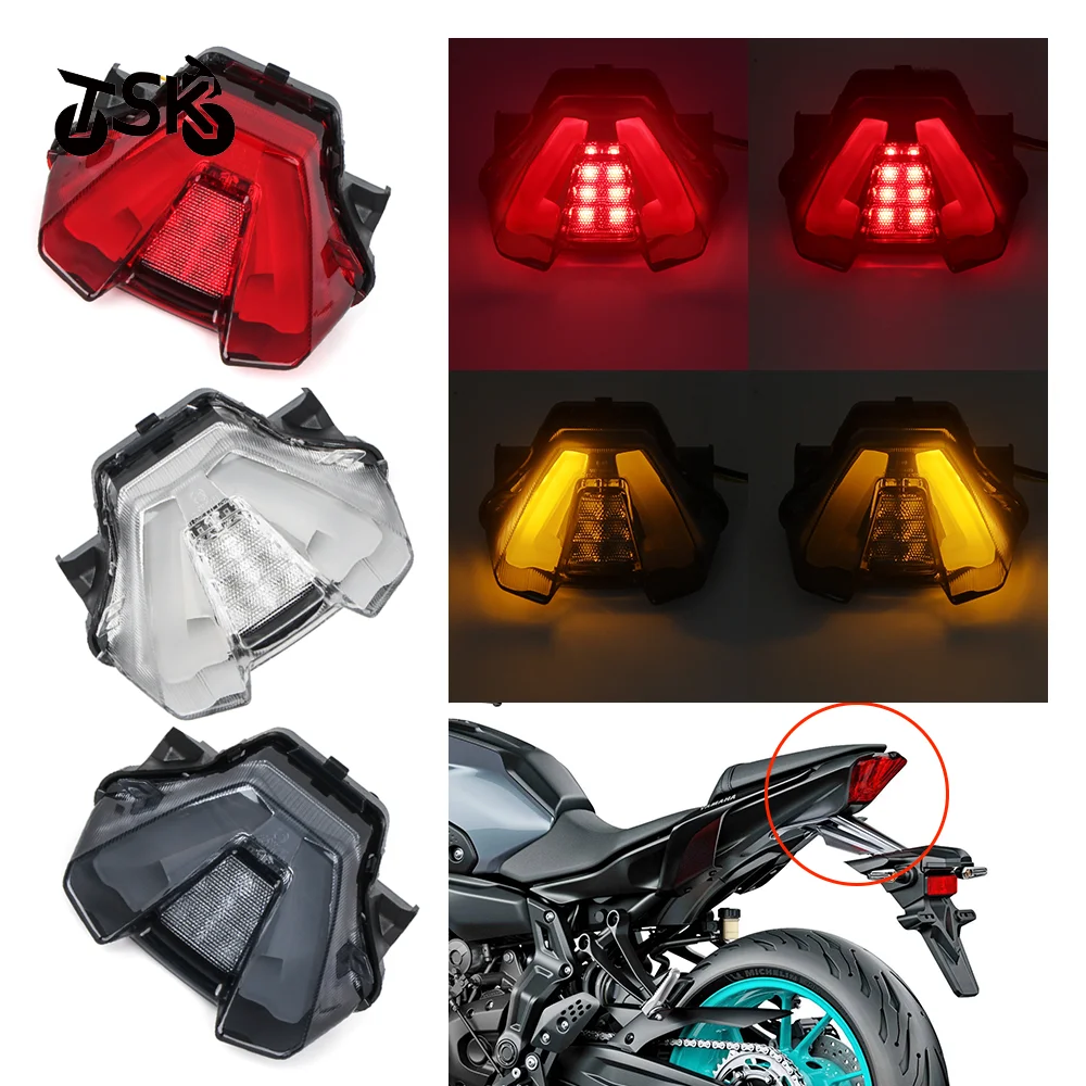 Motorcycle LED Tail Light Smoke/Clear/Red For Yamaha MT07 2021-2023 Rear Brake Stop Lamp Integrated turn signals Accessories
Motorcycle LED Tail Light Smoke/Clear/Red For Yamaha MT07 2021-2023 Rear Brake Stop Lamp Integrated turn signals Accessories