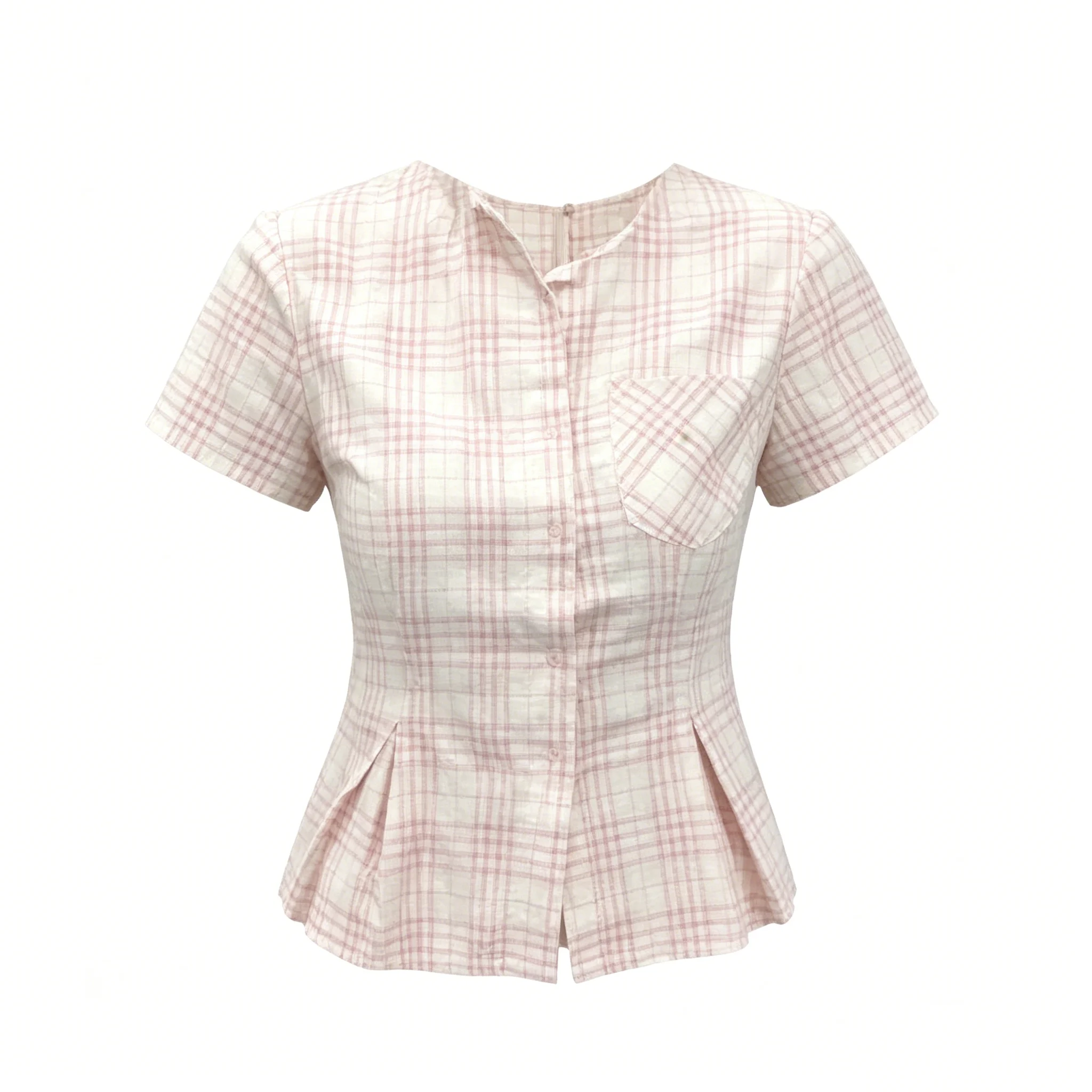Japanese Plaid Shirt Women Short Sleeve Retro Casual T-Shirt Pocket Slim Y2k Crop Tops Summer Vintage Blouse New Summer Clothing
Japanese Plaid Shirt Women Short Sleeve Retro Casual T-Shirt Pocket Slim Y2k Crop Tops Summer Vintage Blouse New Summer Clothing