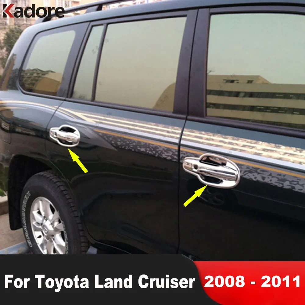 Боковая дверная ручка, чаша, накладка на чашку для Toyota Land Cruiser J200 LC200 FJ200 2008 2009 2010 2011, ABS Chrome, автомобильные аксессуары 
Боковая дверная ручка, чаша, накладка на чашку для Toyota Land Cruiser J200 LC200 FJ200 2008 2009 2010 2011, ABS Chrome, автомобильные аксессуары