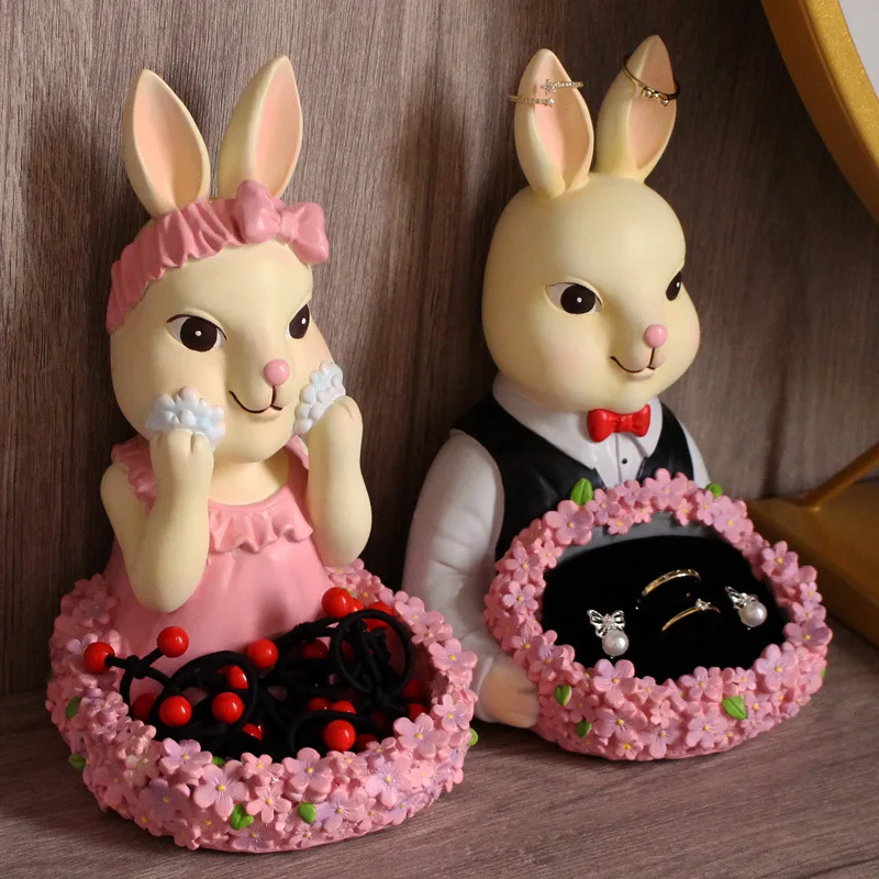 Resin Rabbit Couple Key Holder - Romantic Home Decor for Living Room & Bar Cabinet
Resin Rabbit Couple Key Holder - Romantic Home Decor for Living Room & Bar Cabinet