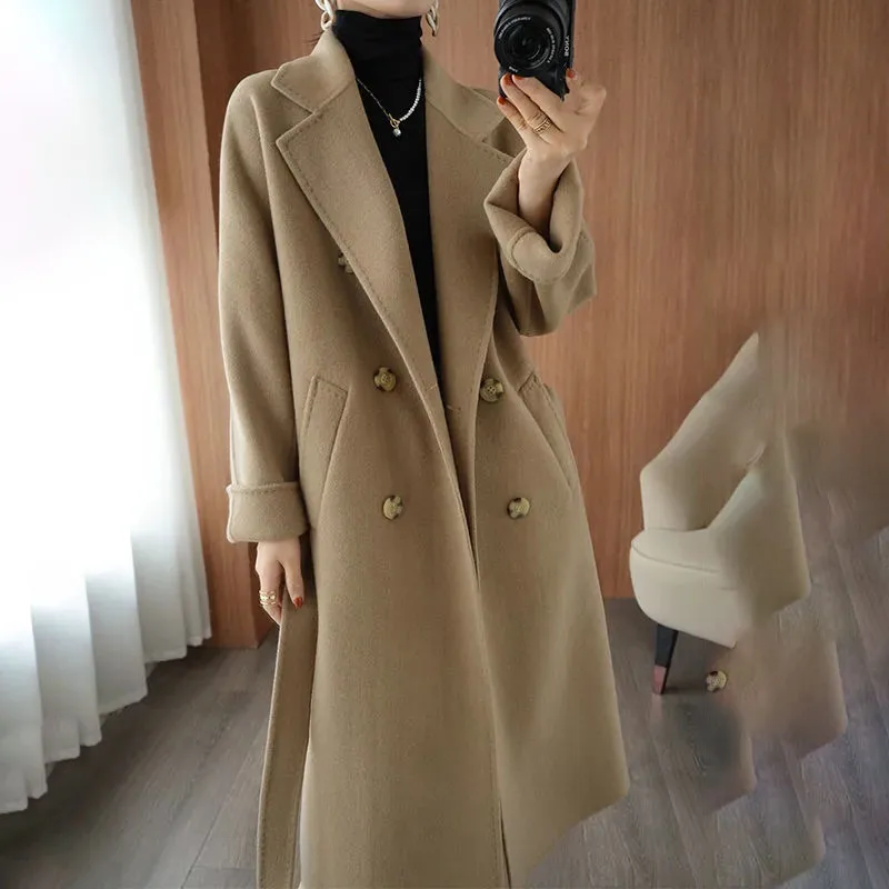 Fashion Long Loose Woolen Windbreaker Female Coat Suit Collar Double-Sided Woolen Jacket Women's Overcoat Fall/Winter 2023 New
Fashion Long Loose Woolen Windbreaker Female Coat Suit Collar Double-Sided Woolen Jacket Women's Overcoat Fall/Winter 2023 New