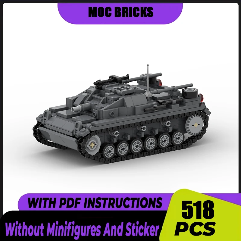 Модель бронеавтомобиля Moc, строительные блоки, StuG III Trank, модель, технология, кирпичи, военная серия, сделай сам, сборка, праздничный набор игрушек, подарки
Модель бронеавтомобиля Moc, строительные блоки, StuG III Trank, модель, технология, кирпичи, военная серия, сделай сам, сборка, праздничный набор игрушек, подарки