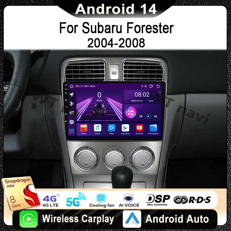 Android 14 For Subaru Forester SG 2002 - 2008 Car Radio Multimedia Video Player Stereo GPS Navigation wireless Carplay DSP WIFI
Android 14 For Subaru Forester SG 2002 - 2008 Car Radio Multimedia Video Player Stereo GPS Navigation wireless Carplay DSP WIFI