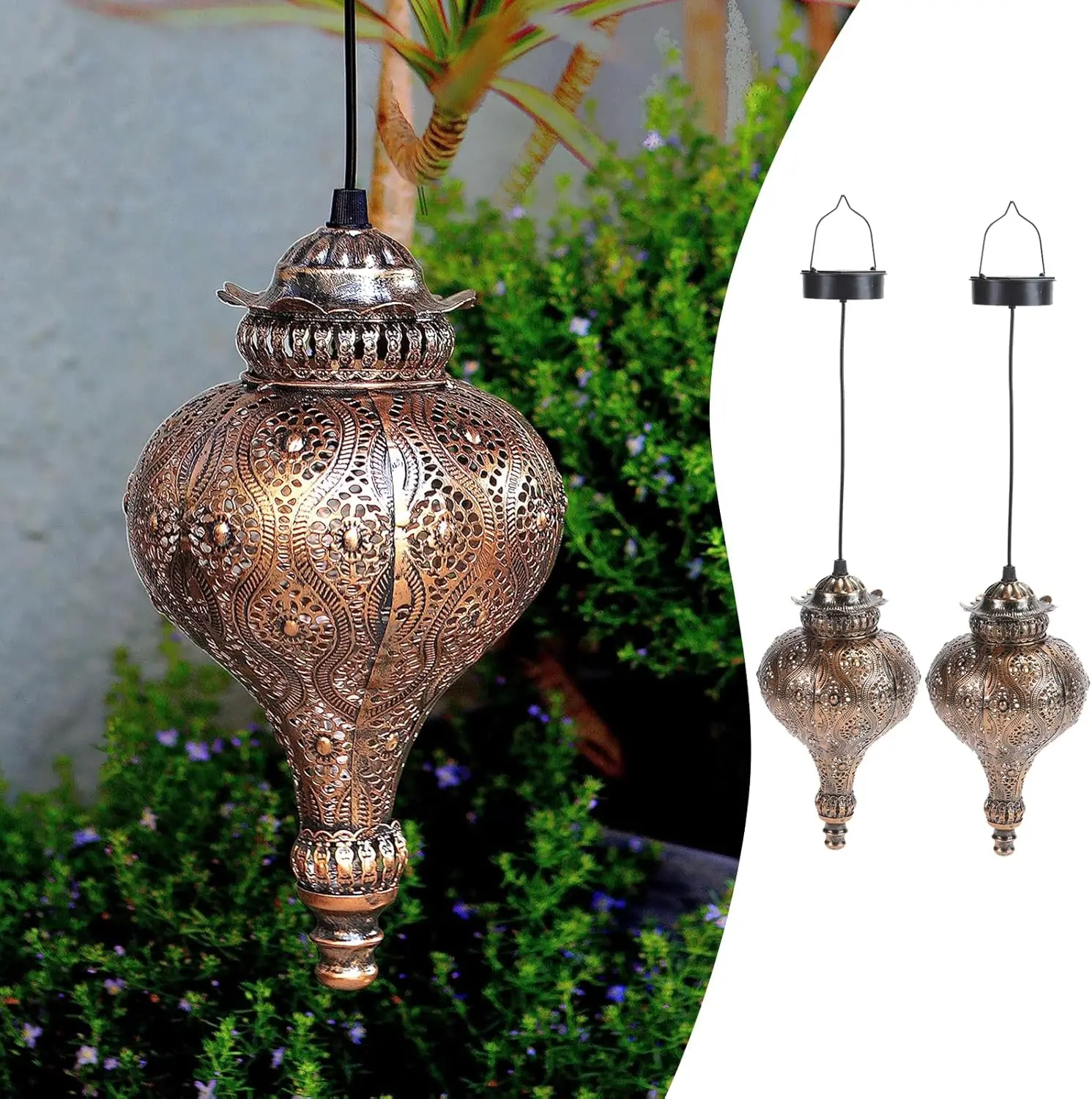 Марокканские солнечные фонари для улицы (2 шт.) Водонепроницаемый садовый декор для патио, двора, дорожки
Марокканские солнечные фонари для улицы (2 шт.) Водонепроницаемый садовый декор для патио, двора, дорожки