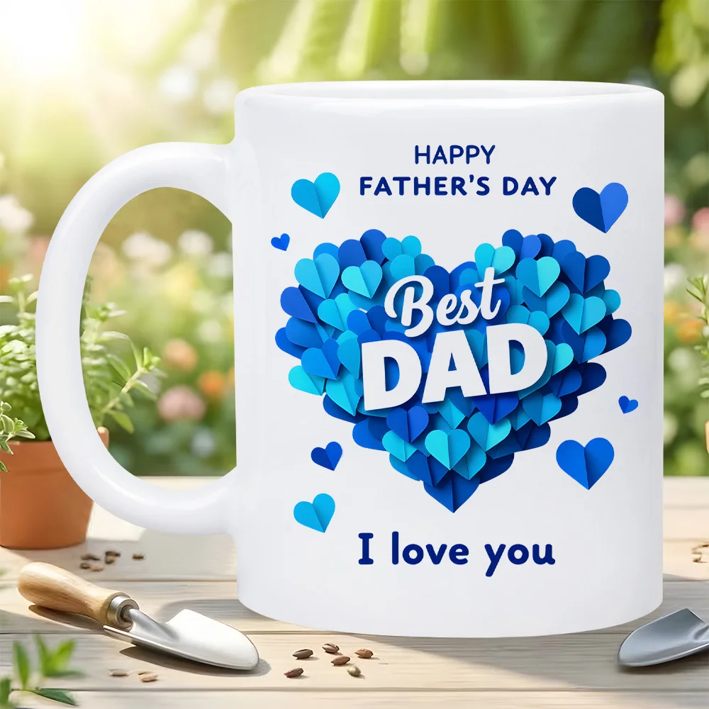 11oz Best Dad I Love You Heart Print Ceramic Mug Dishwasher Safe Coffee Cup For Hot Cold Drinks Father Husband Birthday Holiday Gift
11oz Best Dad I Love You Heart Print Ceramic Mug Dishwasher Safe Coffee Cup For Hot Cold Drinks Father Husband Birthday Holiday Gift