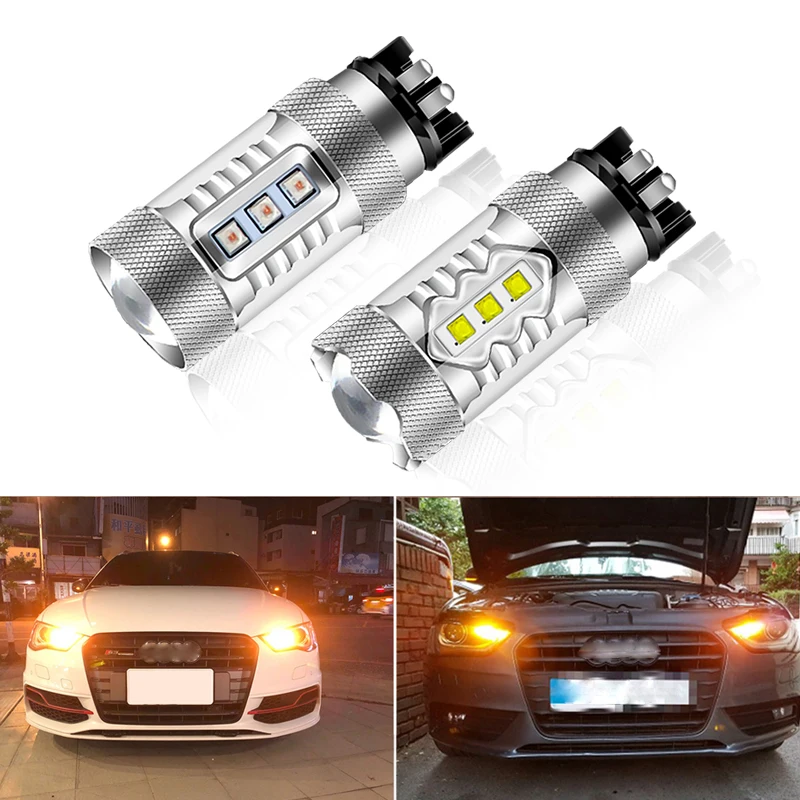 2PC Amber White Canbus PW24W PWY24W LED Bulbs For Audi A3 A4 A5 Q3 BMW F30 i3 VW MK7 Golf CC Fusion Front Turn Signal DRL Lights
2PC Amber White Canbus PW24W PWY24W LED Bulbs For Audi A3 A4 A5 Q3 BMW F30 i3 VW MK7 Golf CC Fusion Front Turn Signal DRL Lights