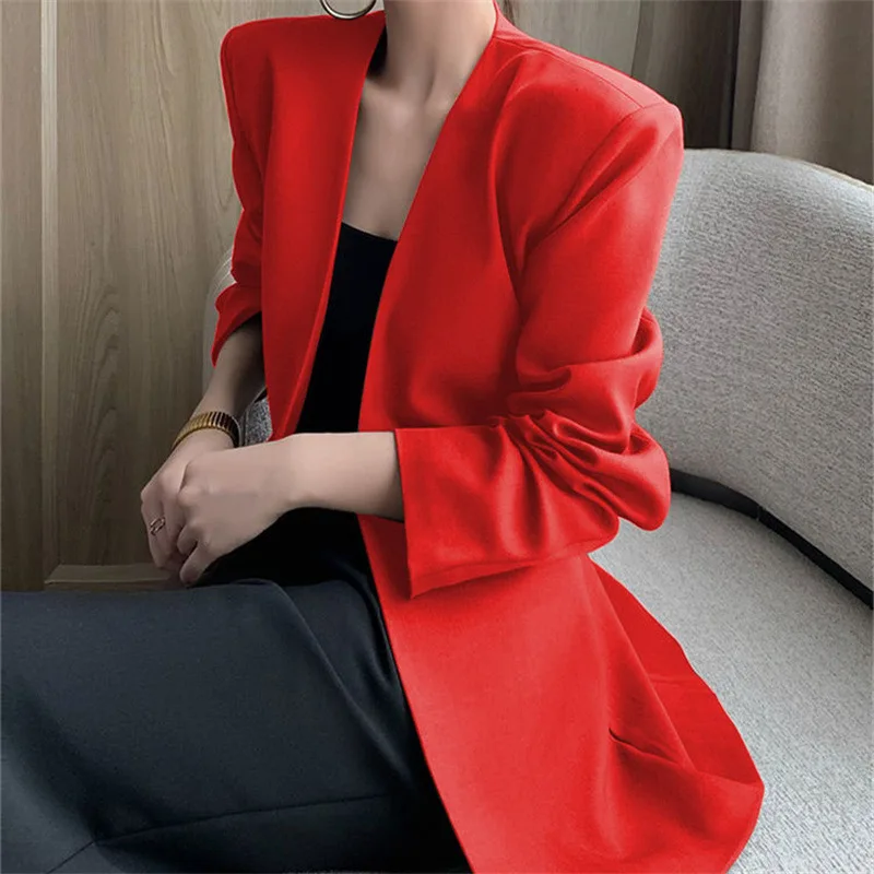 2026 Women's blazer casual long-sleeved top solid color v collar simple temperament commuter plus size blazer
2026 Women's blazer casual long-sleeved top solid color v collar simple temperament commuter plus size blazer