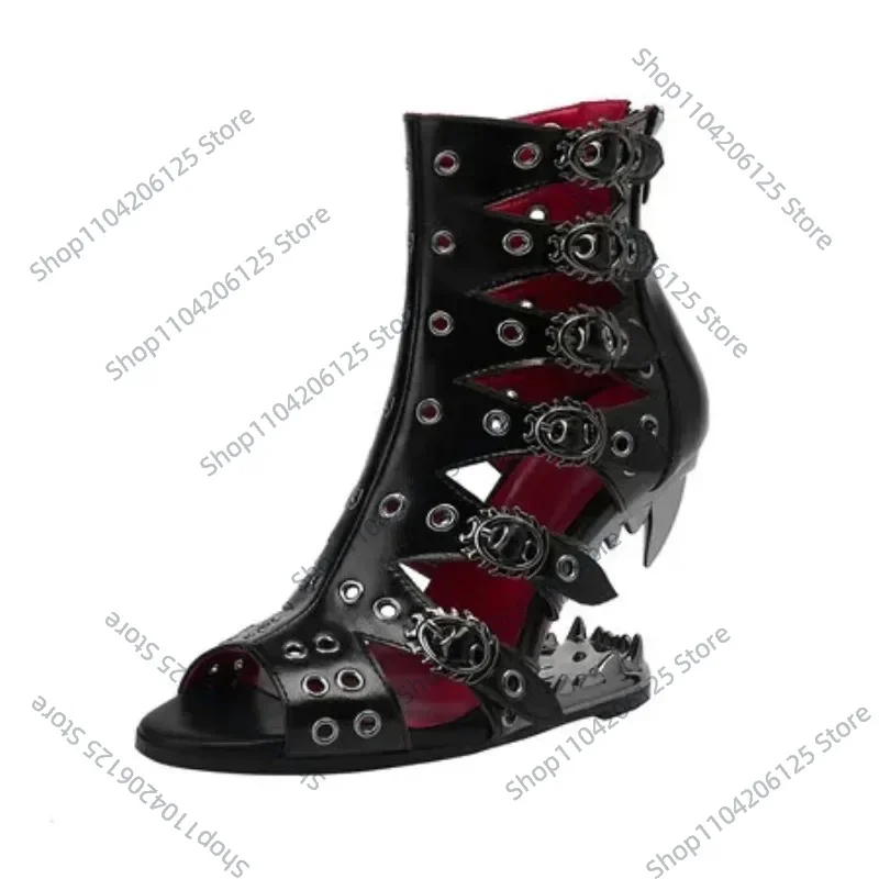 2024 Women's Summer Sexy Irregular High Heel Belt Buckle Decorative Fish Mouth Sandals European and American Fashion Sandals
2024 Women's Summer Sexy Irregular High Heel Belt Buckle Decorative Fish Mouth Sandals European and American Fashion Sandals