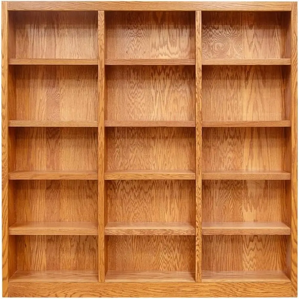 Traditional 72inches Tall 15-Shel Triple Wide Wood Bookcase, Dry Oak
Traditional 72inches Tall 15-Shel Triple Wide Wood Bookcase, Dry Oak