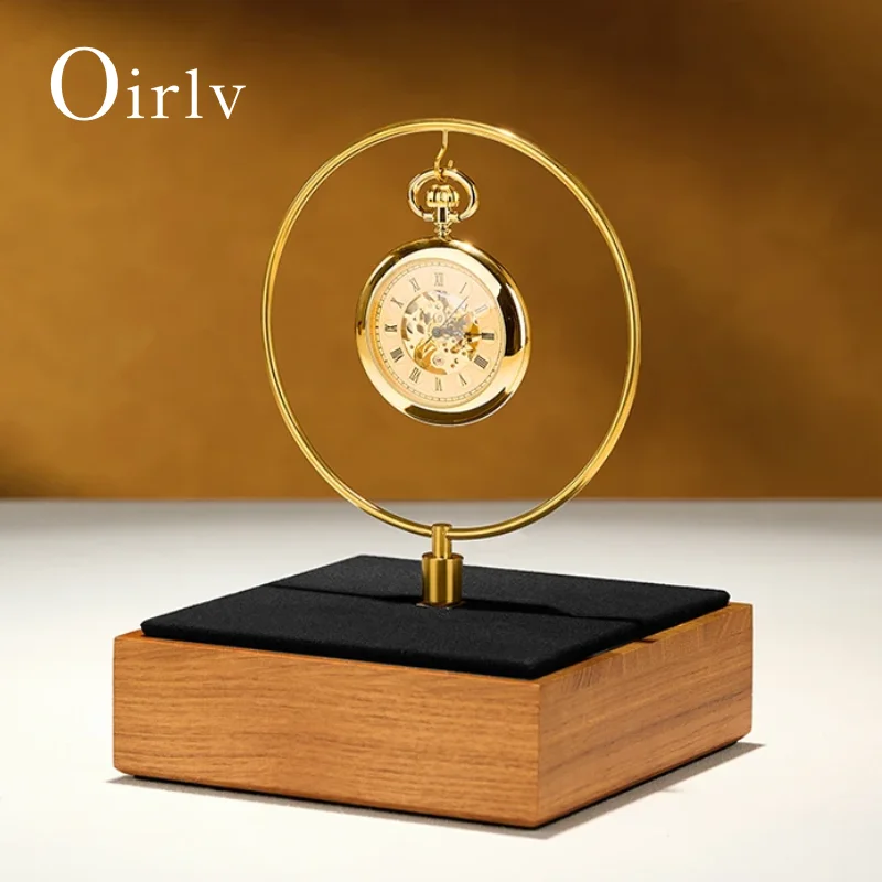 Oirlv Premium Pocket Watch Display Stand with Golden Metal Frame & Natural Wood Base, Desktop Organizer for Collectible Watches
Oirlv Premium Pocket Watch Display Stand with Golden Metal Frame & Natural Wood Base, Desktop Organizer for Collectible Watches