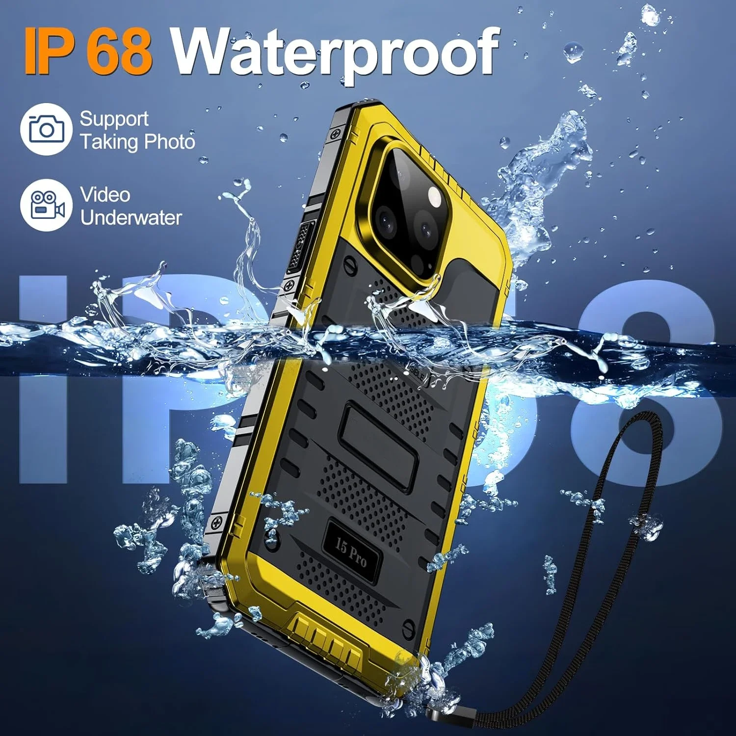 Водонепроницаемый Алюминиевый металлический чехол для iPhone 15 Pro Max 15 Plus
Водонепроницаемый Алюминиевый металлический чехол для iPhone 15 Pro Max 15 Plus