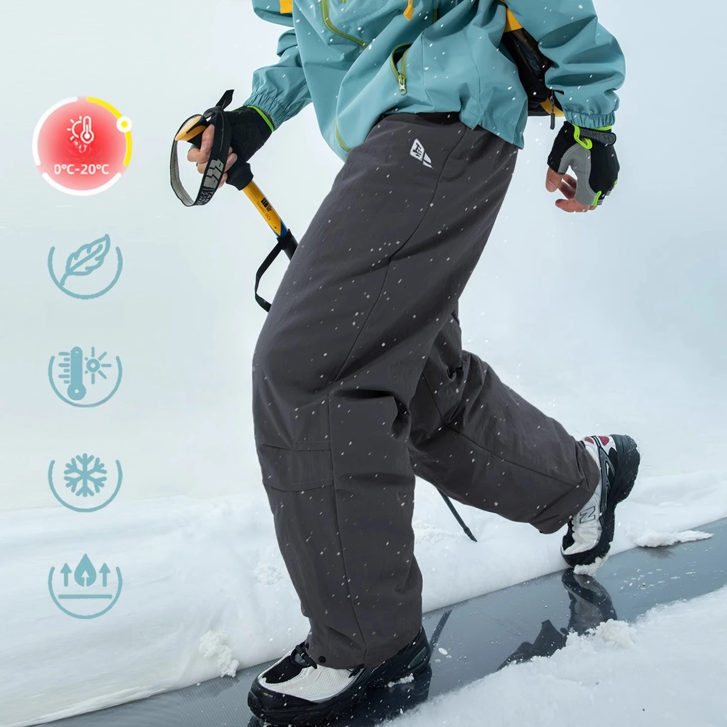 Men's Winter Warm Fleece Lined Workwear Cargo Snow Pants with Water-Resistant & Windproof Features
Men's Winter Warm Fleece Lined Workwear Cargo Snow Pants with Water-Resistant & Windproof Features