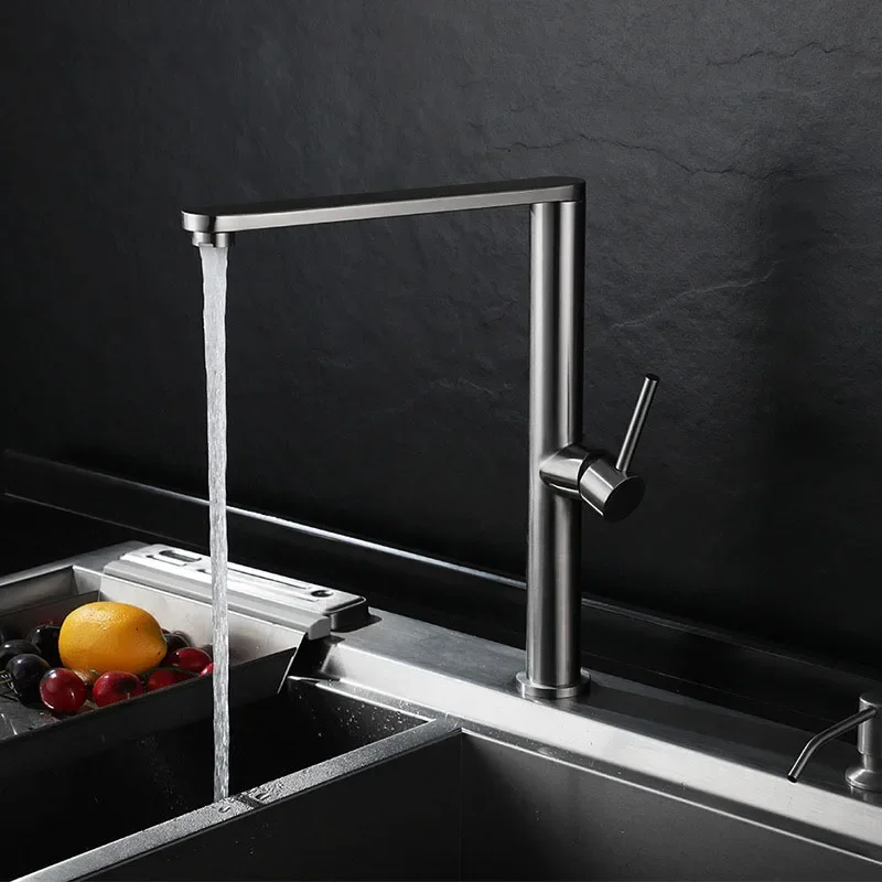 304 Stainless Steel Kitchen Basin Faucet Nickel/Black/Beige 360 Degree Rotate Kitchen Tap Hot Cold Water Mixer Sink Faucet
304 Stainless Steel Kitchen Basin Faucet Nickel/Black/Beige 360 Degree Rotate Kitchen Tap Hot Cold Water Mixer Sink Faucet