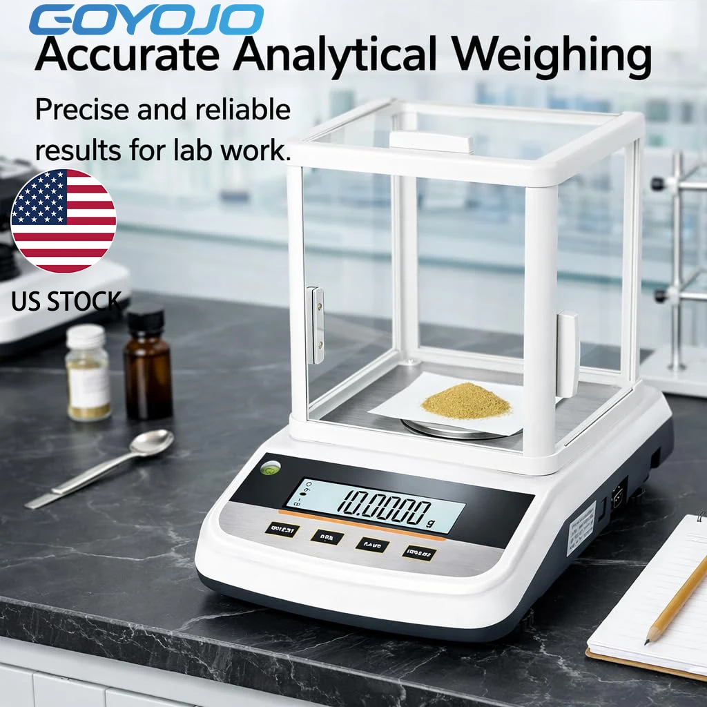 Lab Analytical Balance 500g x 0.001g Precision Digital Scale, with Windshield and RS232 Interface, for Scientific Laboratories, Research, Industrial, Kitchen, Food, Jewelry, 19 Units, 500g Weight
Lab Analytical Balance 500g x 0.001g Precision Digital Scale, with Windshield and RS232 Interface, for Scientific Laboratories, Research, Industrial, Kitchen, Food, Jewelry, 19 Units, 500g Weight
