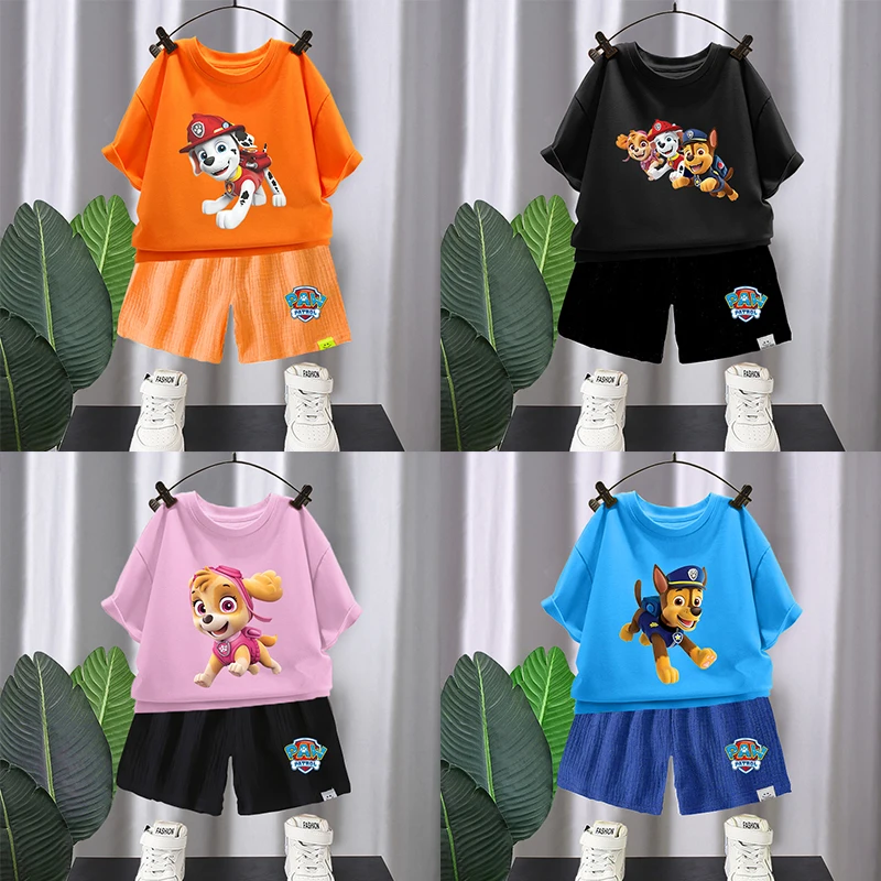 Paw Patrol T-shirt Set Anime Cartoon Printed Short Two-piece Suit Summer Casual Comfortable Loose Harajuku Clothes Birthday Gift
Paw Patrol T-shirt Set Anime Cartoon Printed Short Two-piece Suit Summer Casual Comfortable Loose Harajuku Clothes Birthday Gift