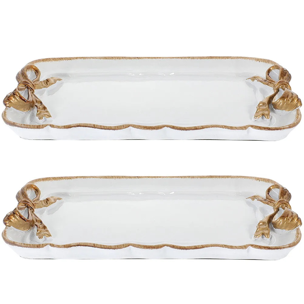 2Pcs Fruit Tray Resin Bowknot Decorative Serving Tray for Home Decorative Table Vanity Jewelry Organizer Rings Earrings Holder
2Pcs Fruit Tray Resin Bowknot Decorative Serving Tray for Home Decorative Table Vanity Jewelry Organizer Rings Earrings Holder