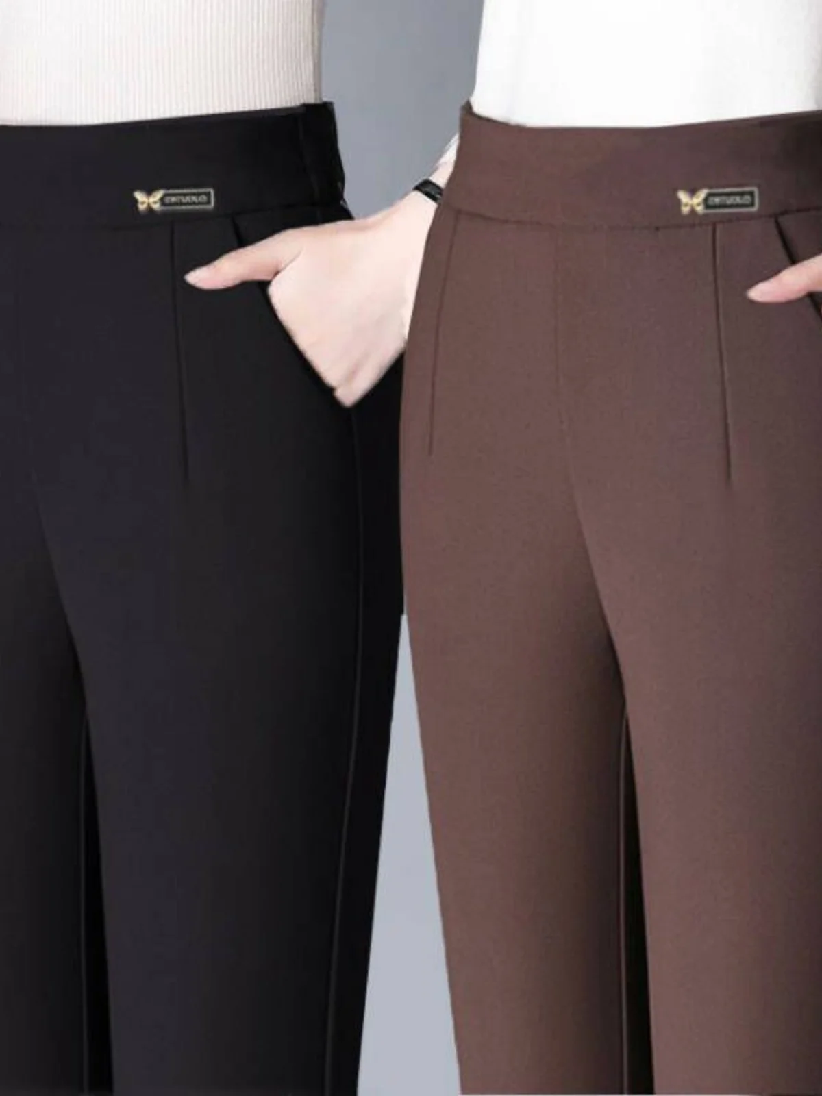 Тонкие повседневные брюки с высокой талией, женские свободные широкие брюки Харлан, прямые брюки для мам с девятью точками, повседневные брюки
Тонкие повседневные брюки с высокой талией, женские свободные широкие брюки Харлан, прямые брюки для мам с девятью точками, повседневные брюки