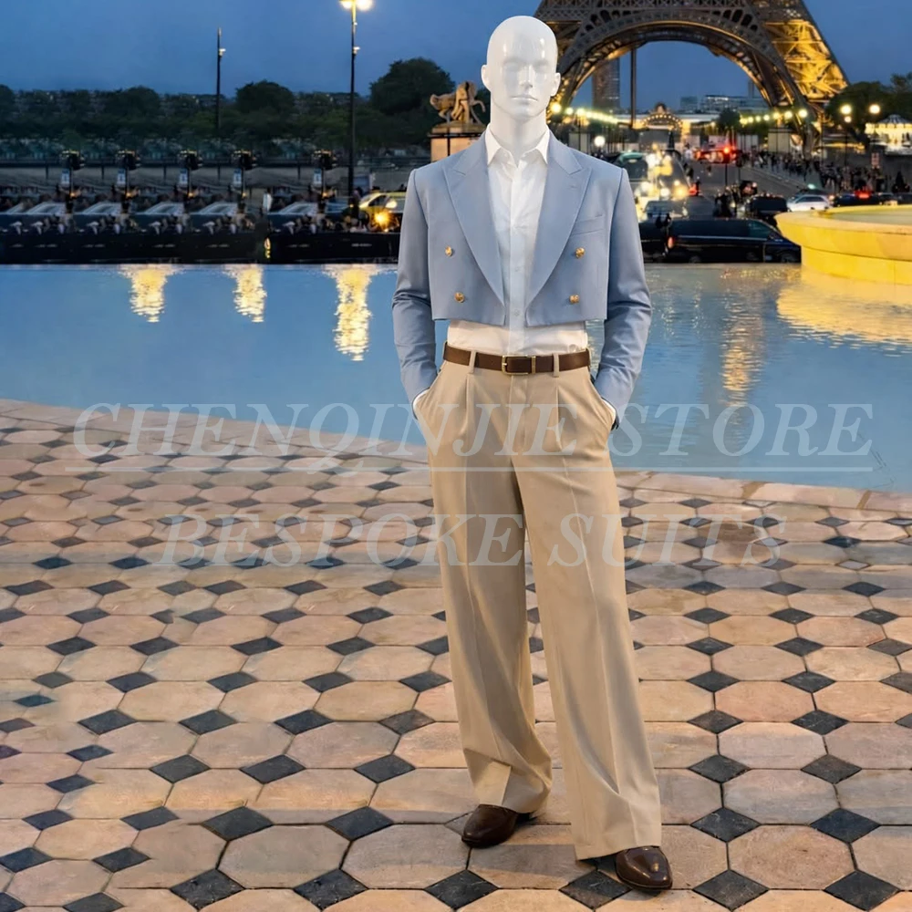 Stylish Men's Suits Elegant Double Breasted Peak Lapel Blazer Customized Male Clothing Formal 2 Piece Jacket Pants Sets
Stylish Men's Suits Elegant Double Breasted Peak Lapel Blazer Customized Male Clothing Formal 2 Piece Jacket Pants Sets