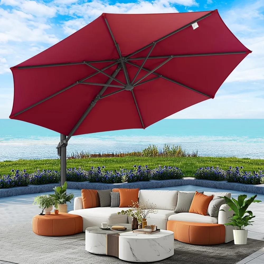 10ft Patio Cantilever Umbrella Large Round Deck Offset Umbrellas on clearance,sombrillas de patio tilting umbrella with 360°Rota
10ft Patio Cantilever Umbrella Large Round Deck Offset Umbrellas on clearance,sombrillas de patio tilting umbrella with 360°Rota