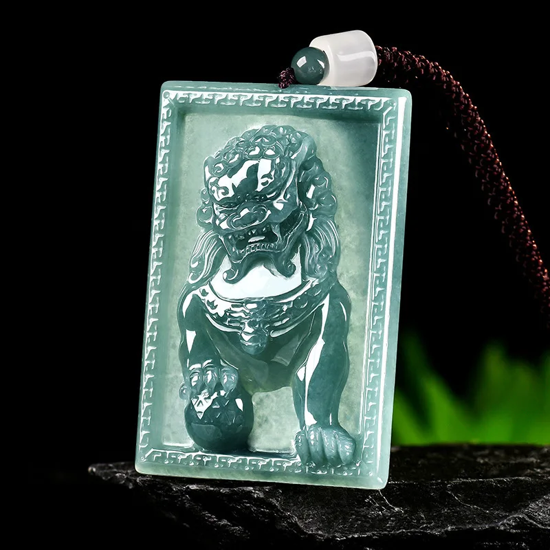 High-Grade Natural Genuine A-Grade Ice-Blue Water Jadeite Lion Pendant Luxury Quality Fashion Jewelry Exquisite Elegant Charms
High-Grade Natural Genuine A-Grade Ice-Blue Water Jadeite Lion Pendant Luxury Quality Fashion Jewelry Exquisite Elegant Charms