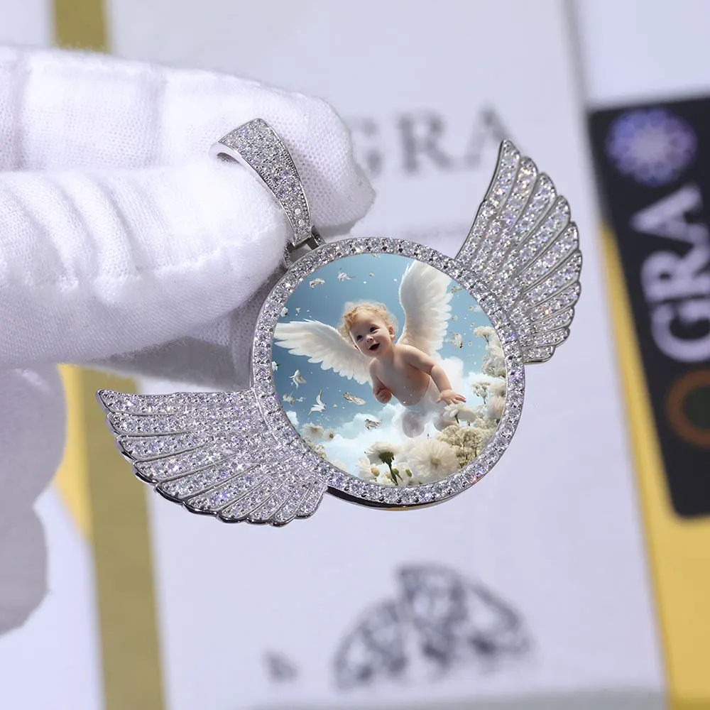 ICEBLING Крылья ангела с памятью, муассанит, кулон с изображением, серебро 925, муассанит, круглая цепочка с фотографией на заказ, ювелирные изделия
ICEBLING Крылья ангела с памятью, муассанит, кулон с изображением, серебро 925, муассанит, круглая цепочка с фотографией на заказ, ювелирные изделия