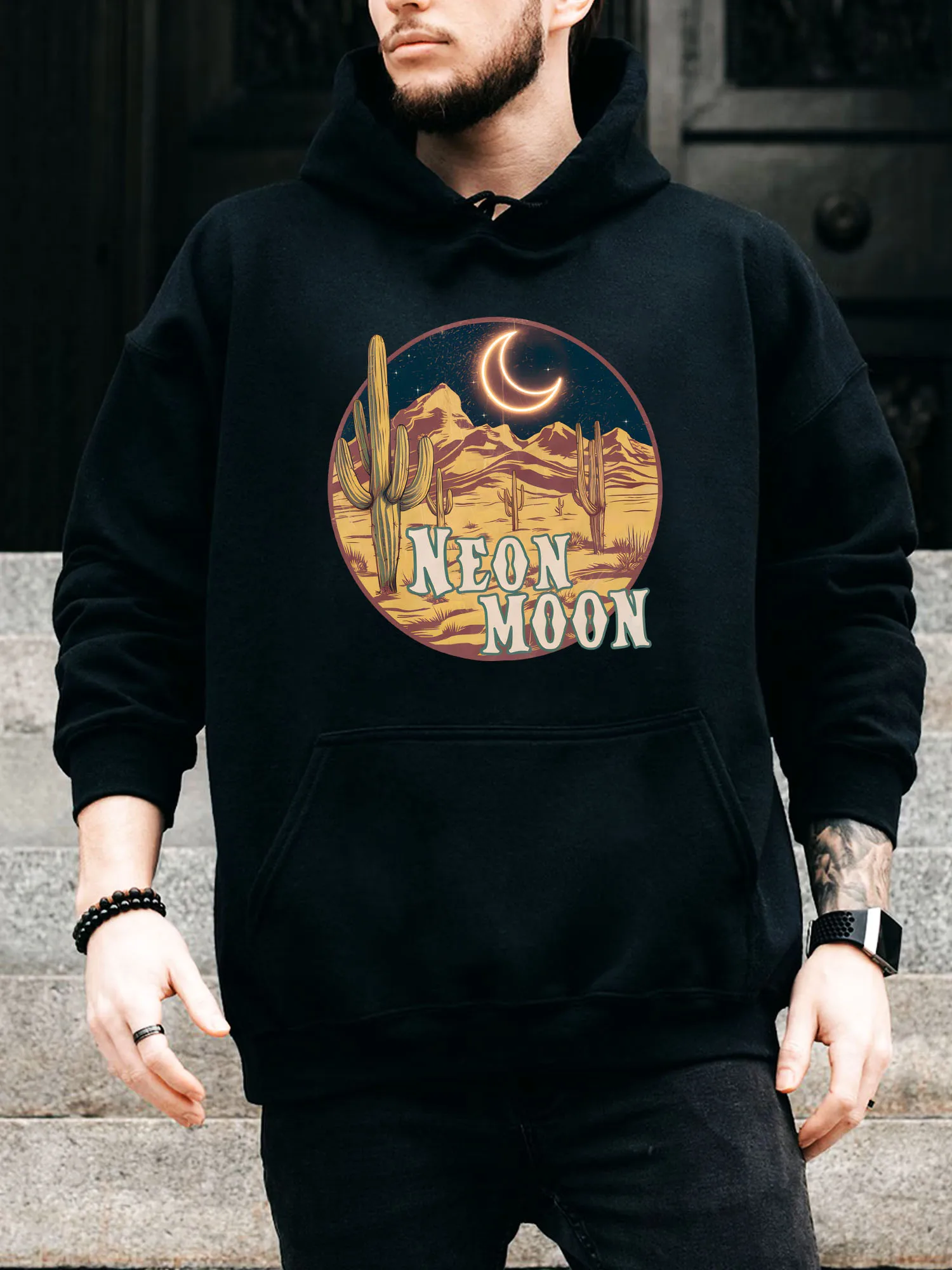 Country Neon Moon Men's Drawstring Hoodie - Casual Comfortable Black Pullover, Fall & Winter Hooded Sweatshirt
Country Neon Moon Men's Drawstring Hoodie - Casual Comfortable Black Pullover, Fall & Winter Hooded Sweatshirt