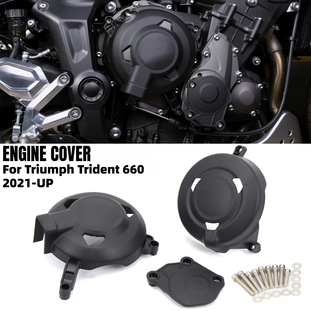 For Trident660 2021 2022 for TRIDENT 660 Motorcycle Part Engine Stator Side Cover Guard Crankcase Carter Protector Accessories