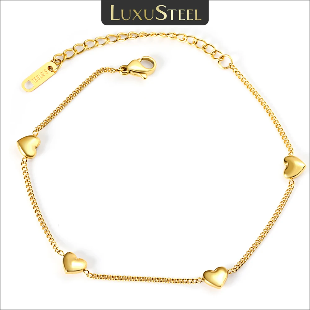 LUXUSTEEL Tiny Mini Heart Charm Bracelets for Women Girls Stainless Steel Fashion Jewelry Valentines Gifts
LUXUSTEEL Tiny Mini Heart Charm Bracelets for Women Girls Stainless Steel Fashion Jewelry Valentines Gifts