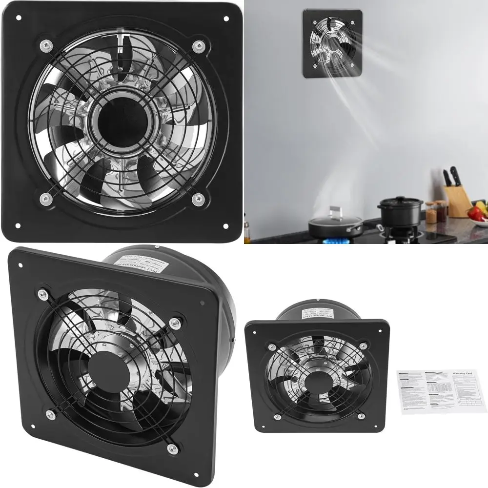 10 110V 100W Wall-Mounted Exhaust Fan with 7-Blade for Dust Removal in Kitchens and Workshops, Black
10 110V 100W Wall-Mounted Exhaust Fan with 7-Blade for Dust Removal in Kitchens and Workshops, Black