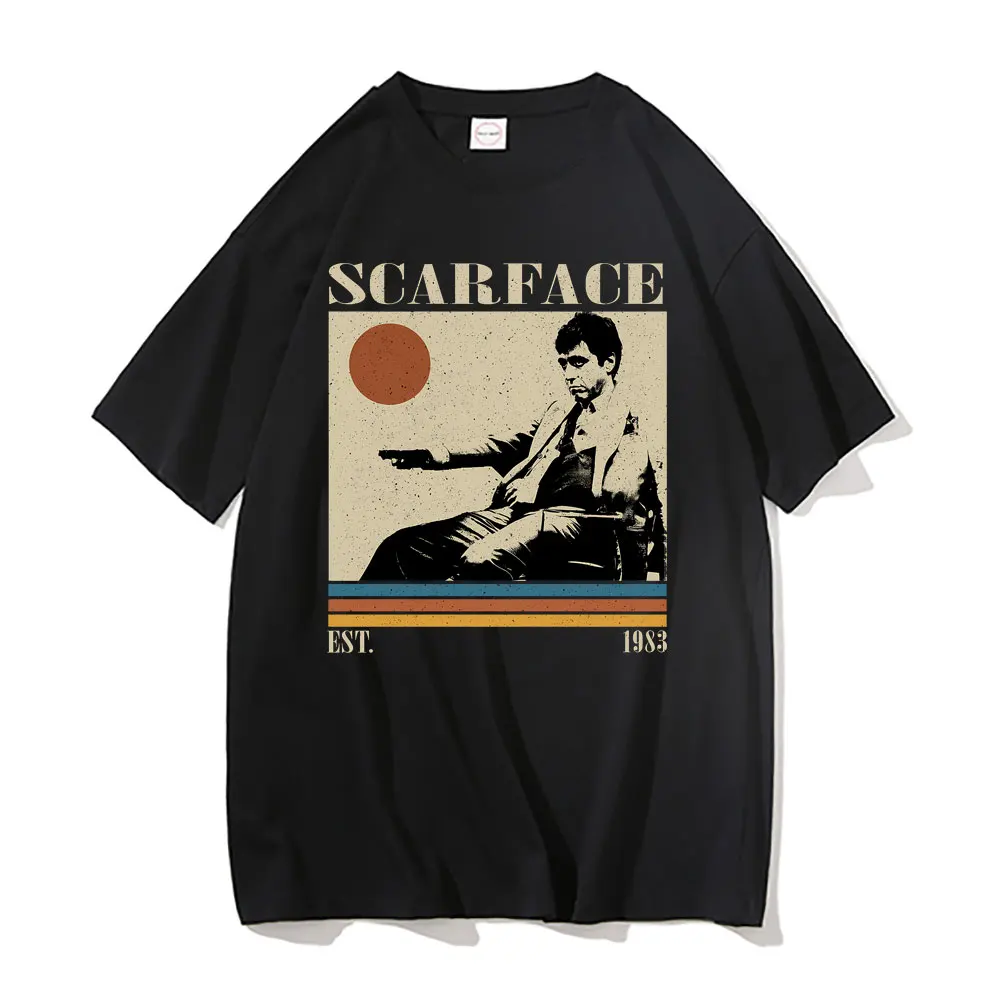 Classic Vintage Movie Scarface Tony Montana Graphic Tshirt Al Pacino Print T Shirts Men Casual Tees Male 90s Oversized T-shirts
Classic Vintage Movie Scarface Tony Montana Graphic Tshirt Al Pacino Print T Shirts Men Casual Tees Male 90s Oversized T-shirts