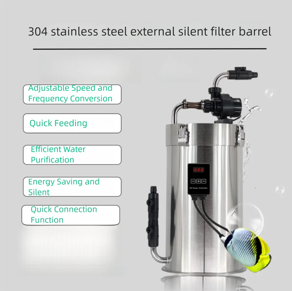 Cool Fish Stainless Steel External Filter Barrel Water Pump Package Ultimate Filtration for Fish Tanks Turtle Tanks Shrimp Tanks
Cool Fish Stainless Steel External Filter Barrel Water Pump Package Ultimate Filtration for Fish Tanks Turtle Tanks Shrimp Tanks