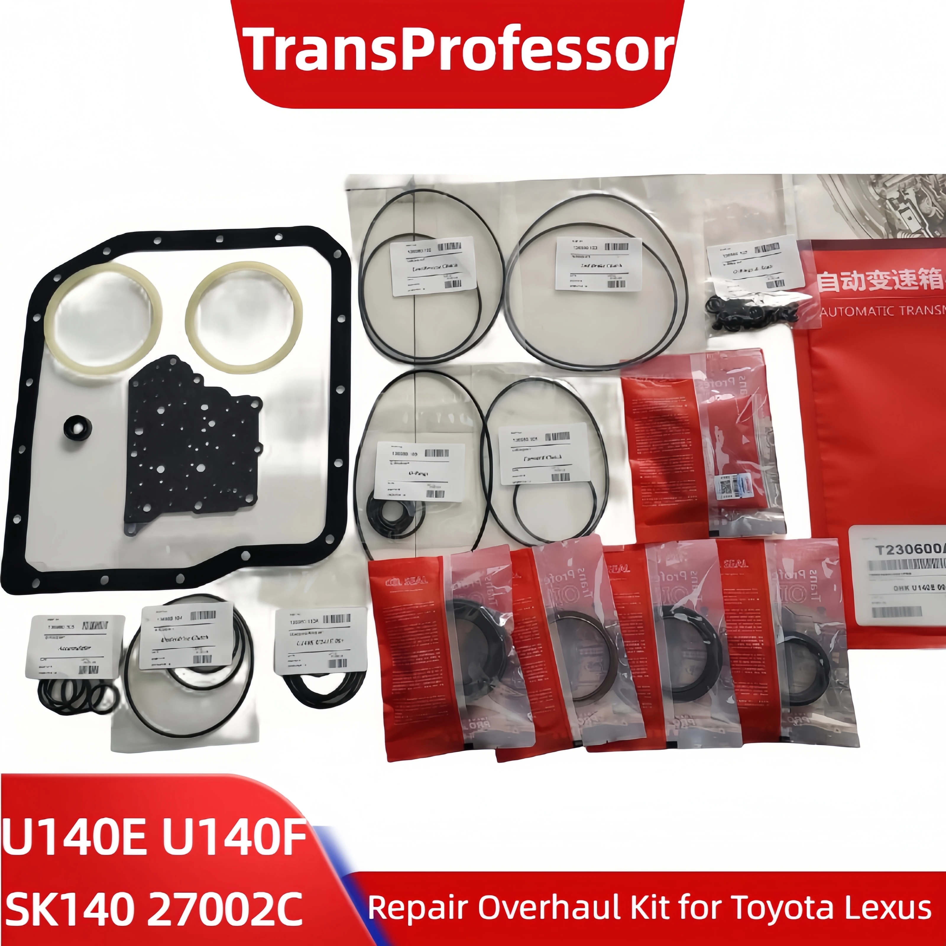 TransProfessor U140E U140F SK140 27002C Transmission Repair Overhaul Kit for Toyota Lexus, Gearbox OHK Oil Seals Gaskets
TransProfessor U140E U140F SK140 27002C Transmission Repair Overhaul Kit for Toyota Lexus, Gearbox OHK Oil Seals Gaskets